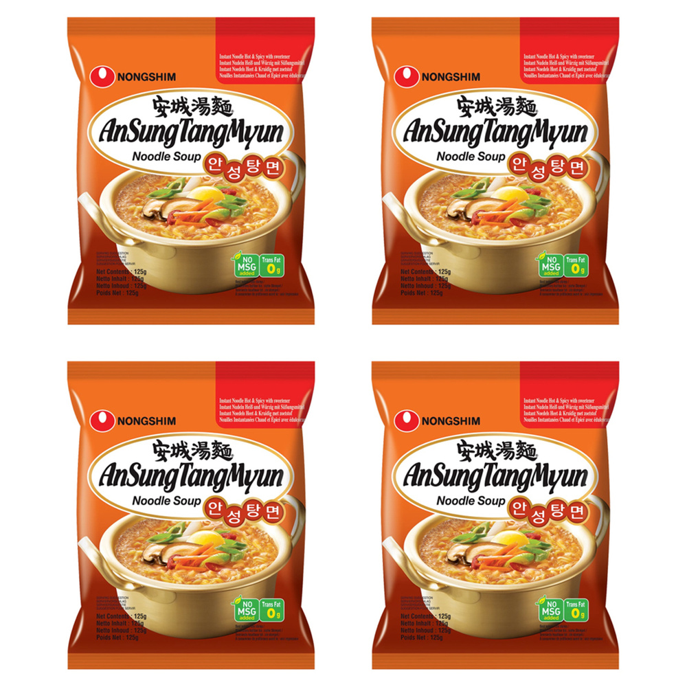 Лапша быстрого приготовления Ансонг Танмён Nongshim, (4 шт . по 125 г)  #1