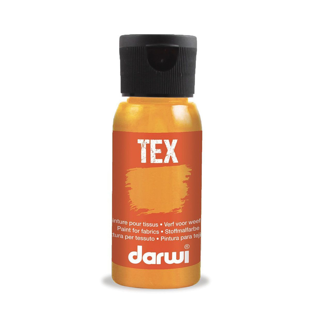 Краска для ткани 50 мл (763 оранжевый неон) Darwi TEX, 1 упаковка  #1