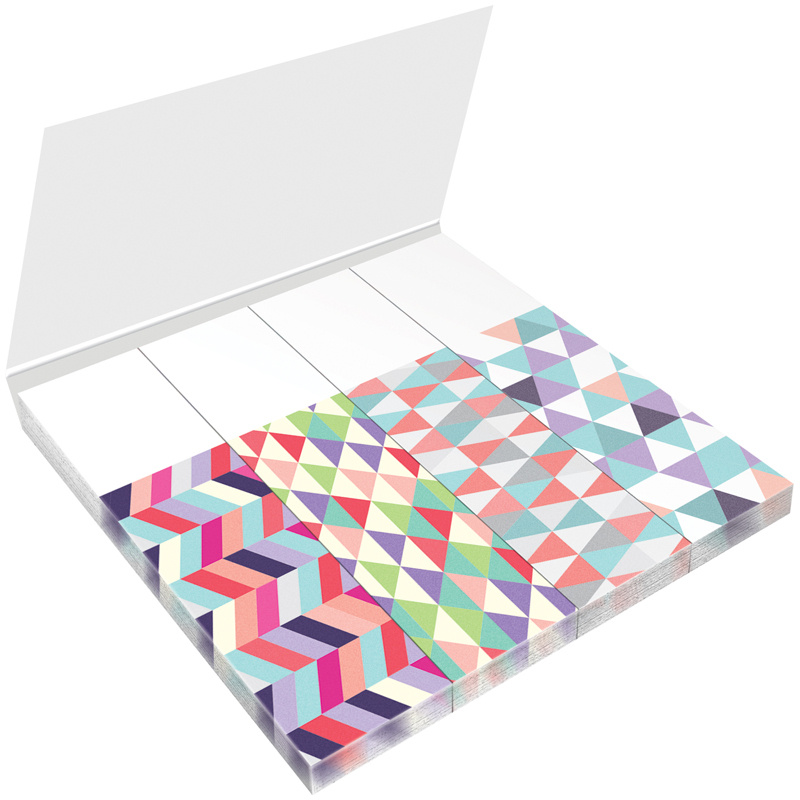 Клейкие закладки бумажные Berlingo Ultra Sticky Geometry, 4х25л., 18x70мм, в книжке (LSz_41131), 12 уп. #1