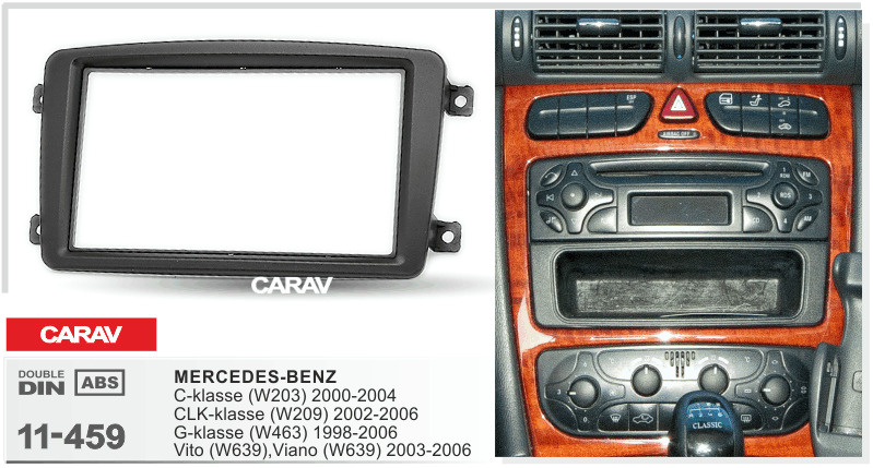 Переходная рамка 2Din 7 дюймов Mercedes-Benz C-klasse W203, W209, W463, Viano W639. Carav 11-459.  #1