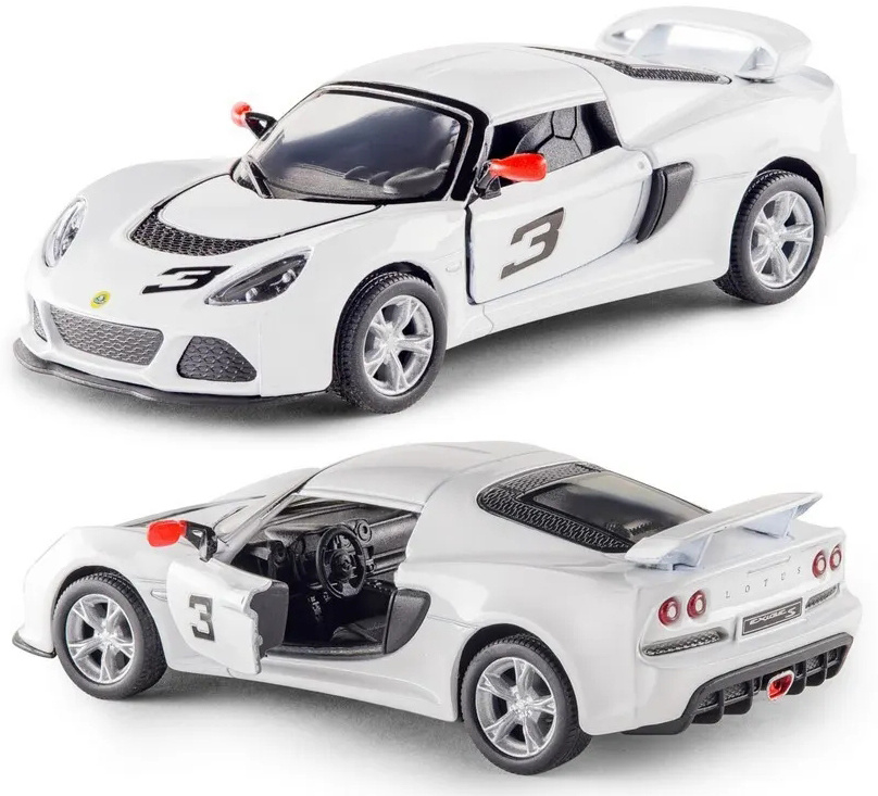 Машинка металлическая Kinsmart 1:32 2012 Lotus Exige S 5361DKT инерционная / Белый  #1