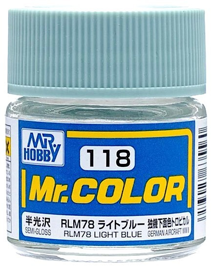 Mr.Color Краска эмалевая цвет RLM78 Светло-голубой полуматовый, 10мл  #1