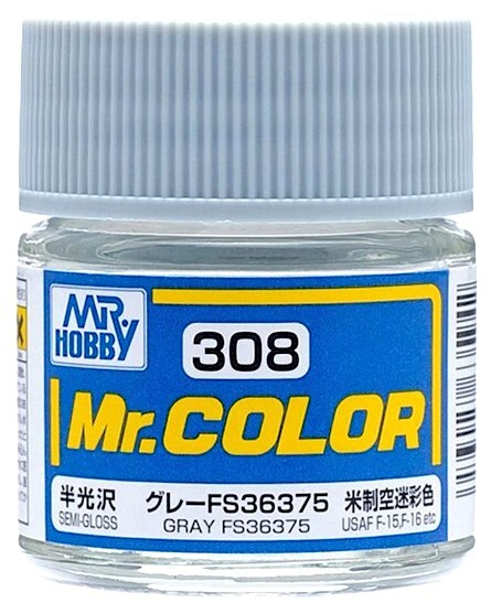 Mr.Color Краска эмалевая цвет Gray FS36375 (USAF F-15, F-16 etc) полуматовый, 10мл  #1