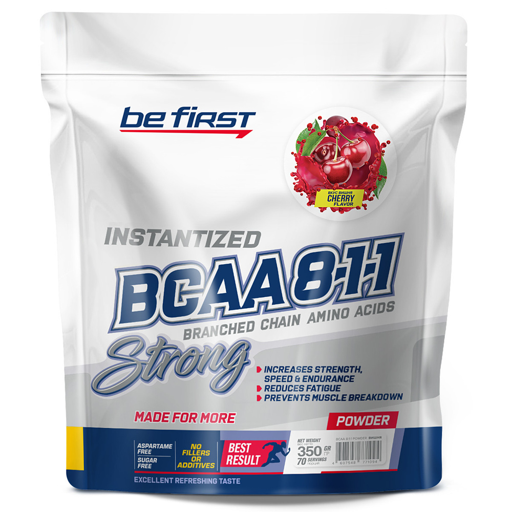 Аминокислоты БЦАА порошок Be First BCAA 8:1:1 Instantized Powder 350 гр, вишня  #1