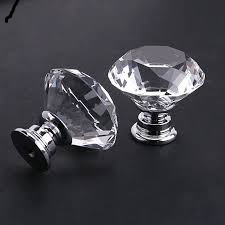 Ручка для мебели стеклянная Алмаз (2 штуки) #1