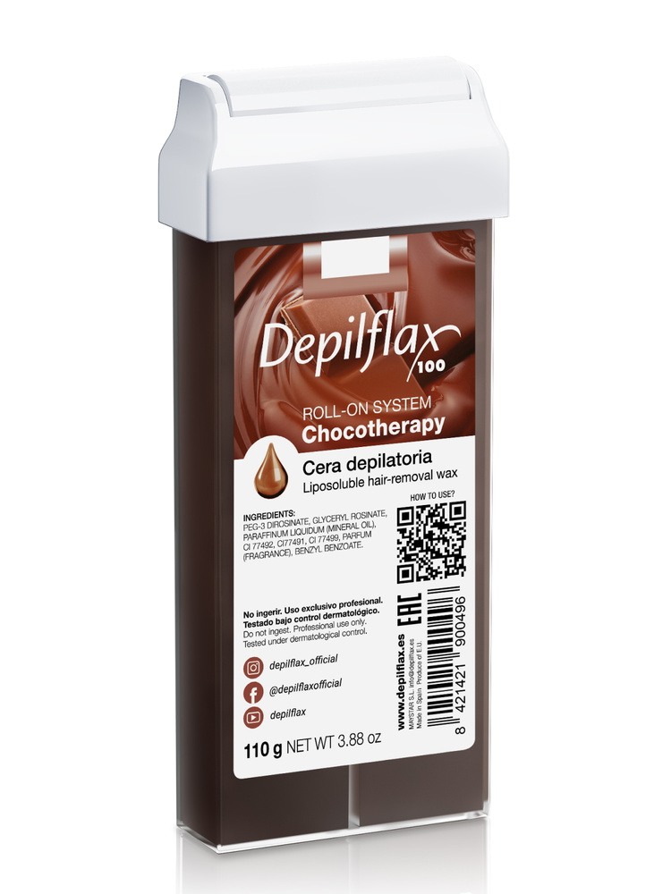 DEPILFLAX100 Воск для депиляции шоколадный/cacao 110 г #1