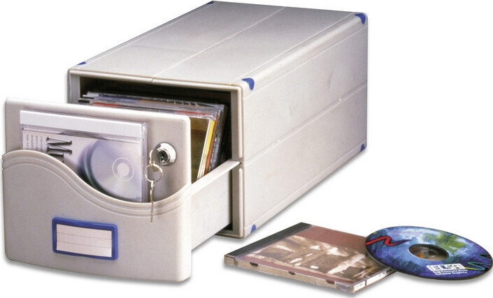 Бокс для CD/DVD дисков на 30 шт, замок, ProfiOffice, серый, МВ-30SL #1