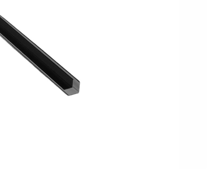 Планка для панелей 6 мм, 600 мм угловая (внутренний 90 градусов), черная, 2 штуки  #1