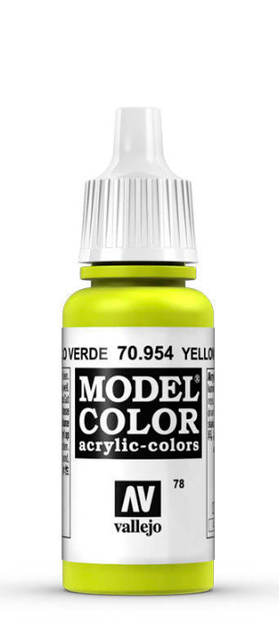 Краска Vallejo серии Model Color - Yellow Green (Amarillo Verde) 17мл. #1