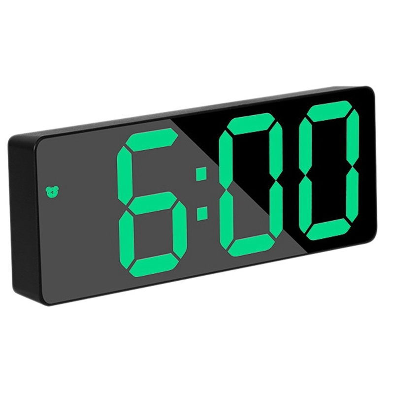 Цифровой будильник прикроватные зеленые светодиодные дорожные часы с 12/24 ч датой повторения температуры #1