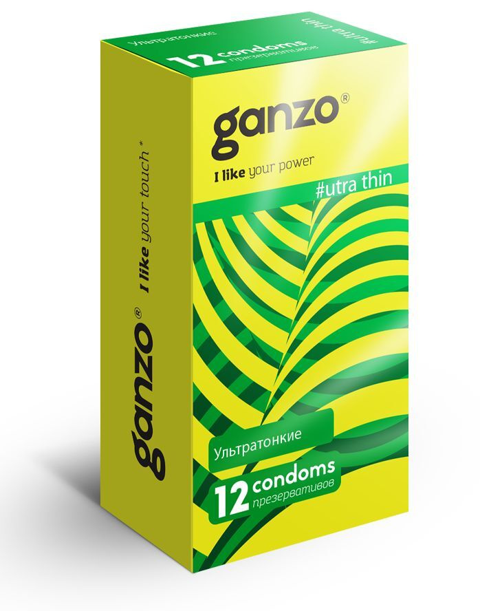 Ganzo Ультратонкие презервативы Ultra thin - 12 шт. Великбритания  #1