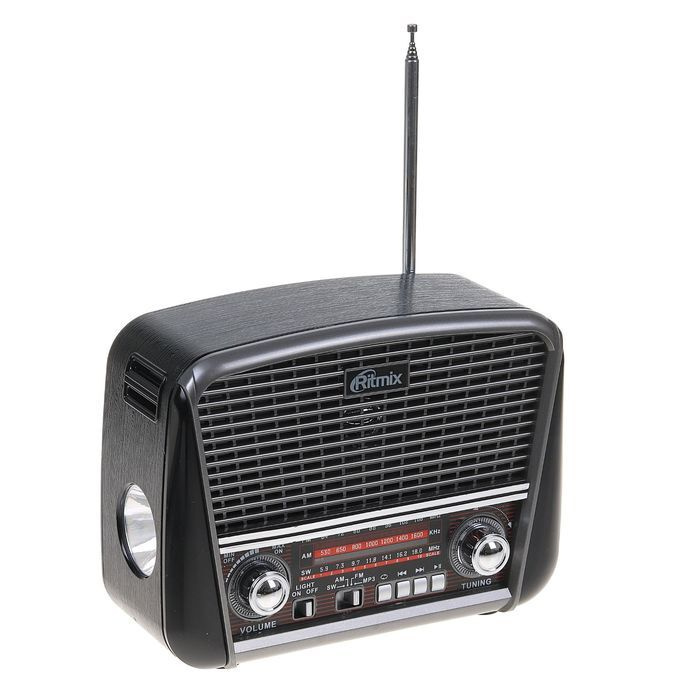 Радиоприемник Ritmix RPR-065 GRAY, функция MP3-плеера, фонарь #1