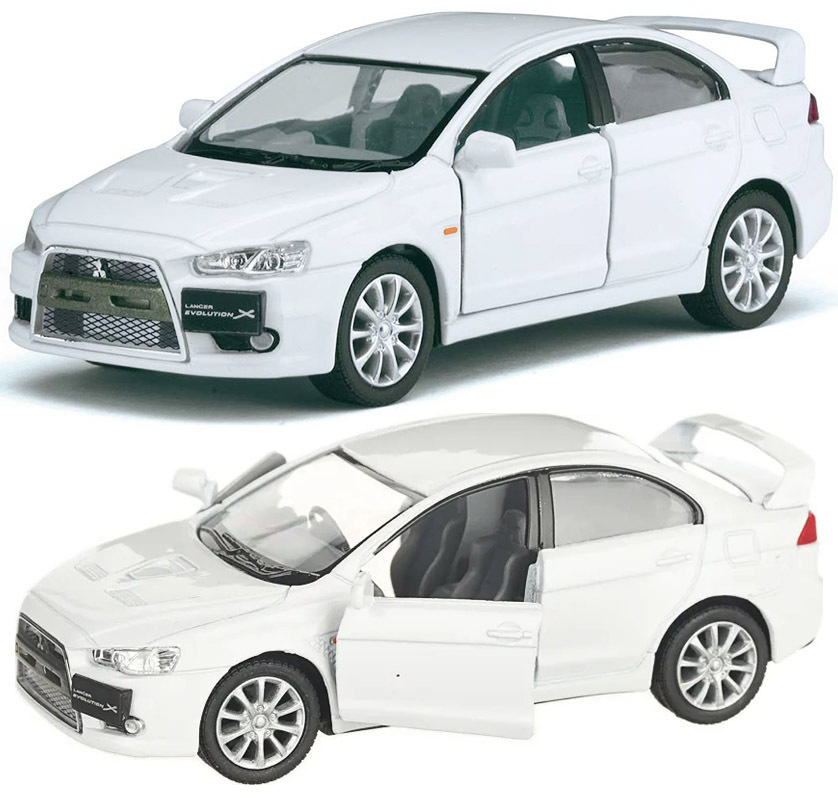 Машинка металлическая Kinsmart 1:36 Mitsubishi Lancer Evolution Х 5329DKT инерционная, двери открываются #1