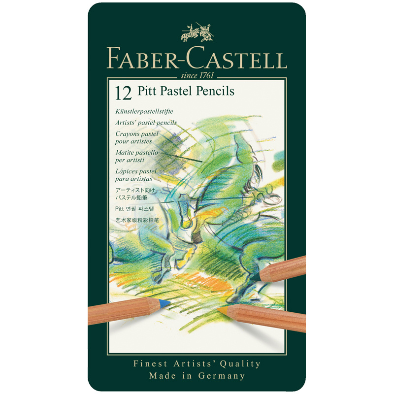 Пастельные карандаши Faber-Castell "Pitt Pastel" 12цв., метал. коробка  #1