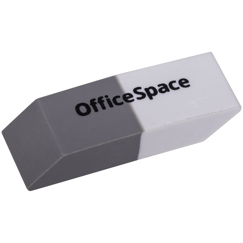 Ластик OfficeSpace, скошенный, комбинированный, термопластичная резина, 41*14*8мм  #1