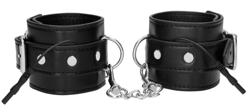 Черные наручники с электростимуляцией Electro Handcuffs #1