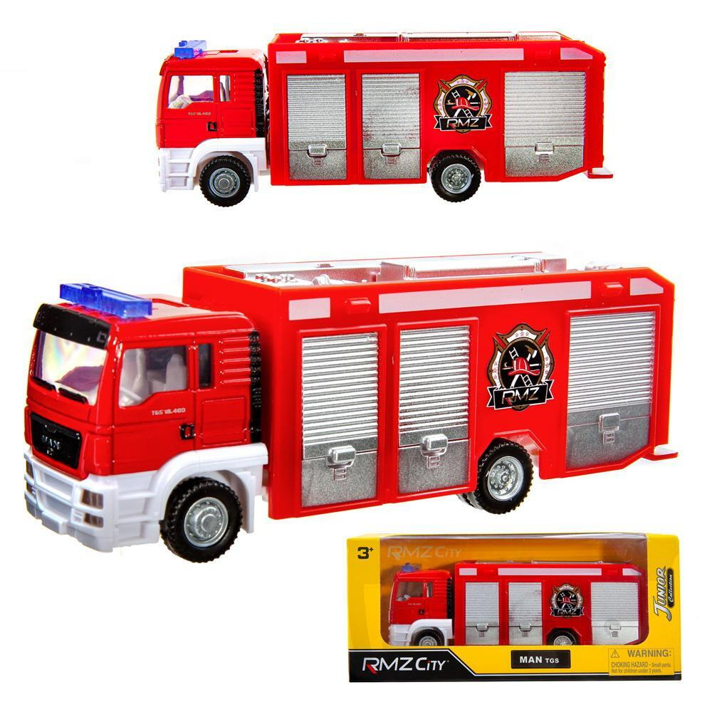 Машинка металлическая Uni-Fortune RMZ City пожарная 1:64 MAN, без механизмов, цвет красный 18.8 x 5.17 #1