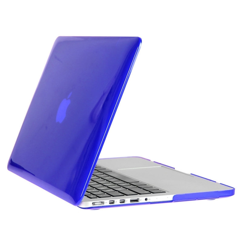 Чехол MacBook Pro Retina 15 A1398 (2013-2015гг) прозрачный пластик глянцевый бренд BRONKA (синий)  #1