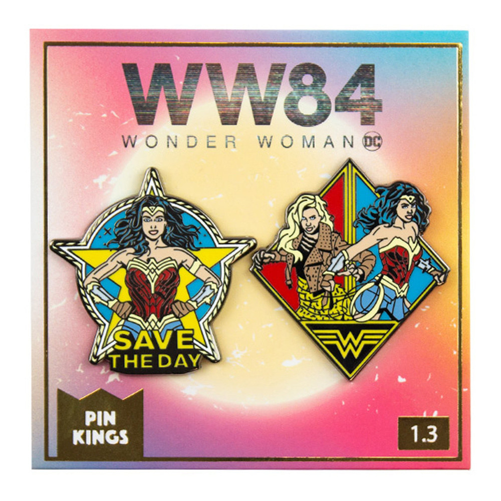 Значок Pin Kings DC (Мстители) Чудо-женщина 84 (Wonder Woman) 1.3 - набор из 2 шт / брошь / подарок парню #1