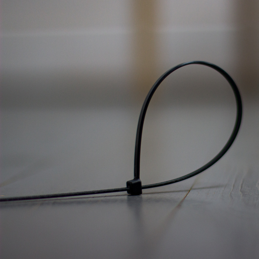 Хомуты пластиковые ДВИЖЕНИЕ 3х100 мм, 100 шт., черные / Стяжка стандартная (нейлоновая) КСС для кабеля #1