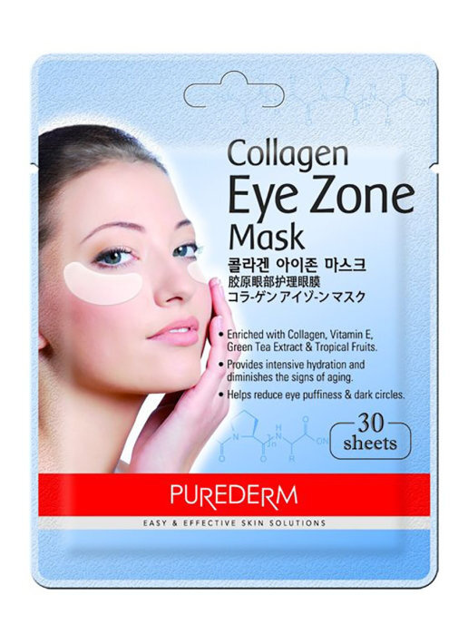 Purederm тканевые патчи с коллагеном для кожи вокруг глаз 30шт  #1