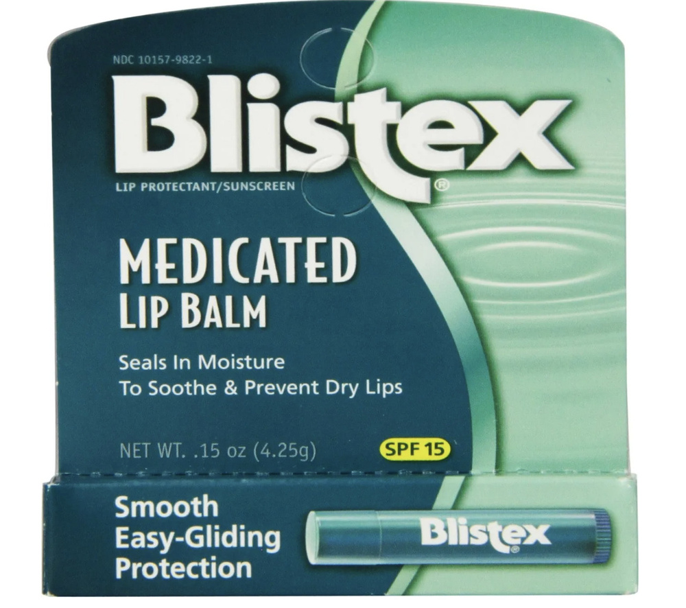 Blistex медицинский бальзам для губ SPF15 с мятным вкусом 4,25г  #1