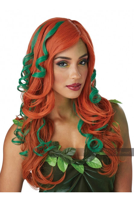 Рыжий парик с зелеными прядями Cali-28 #1