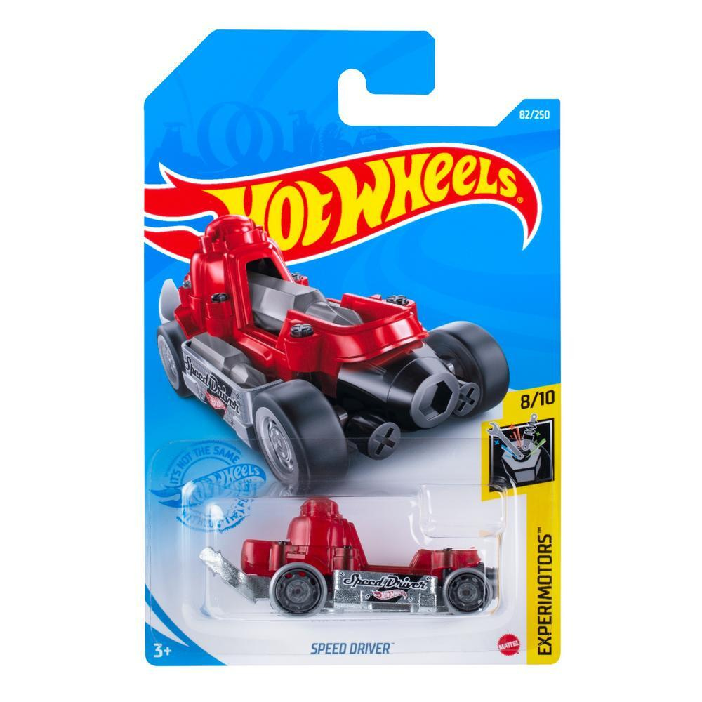 GRX78 Машинка металлическая игрушка Hot Wheels коллекционная модель SPEED DRIVER красный/серый  #1