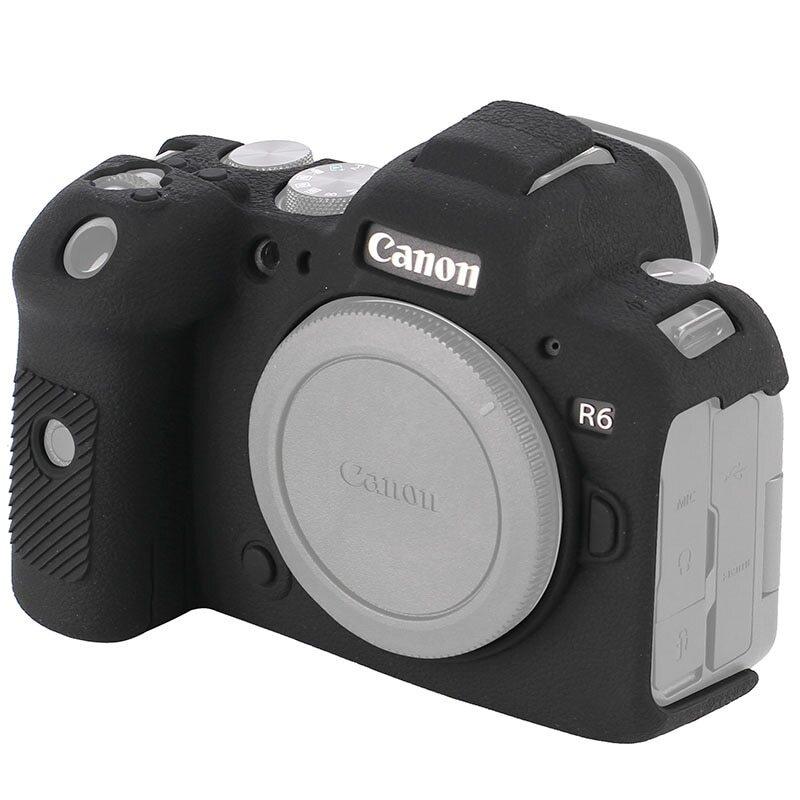 Силиконовый чехол CameraCase для Canon EOS R6 черный #1