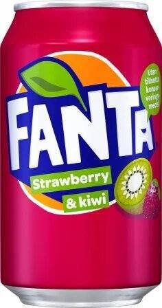 Газированный напиток FANTA со вкусом клубники и киви, в жестяной банке, 0,33 Дания  #1