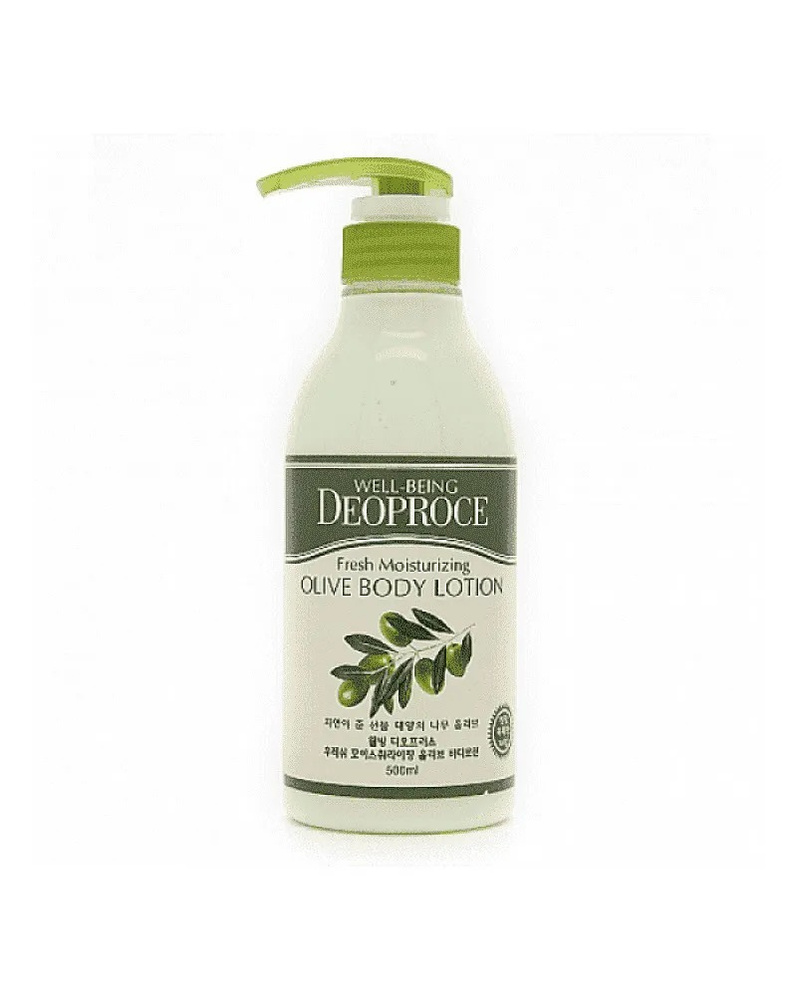 Deoproce Well-being fresh moisturizing olive body lotion Лосьон для тела с экстрактом оливы  #1