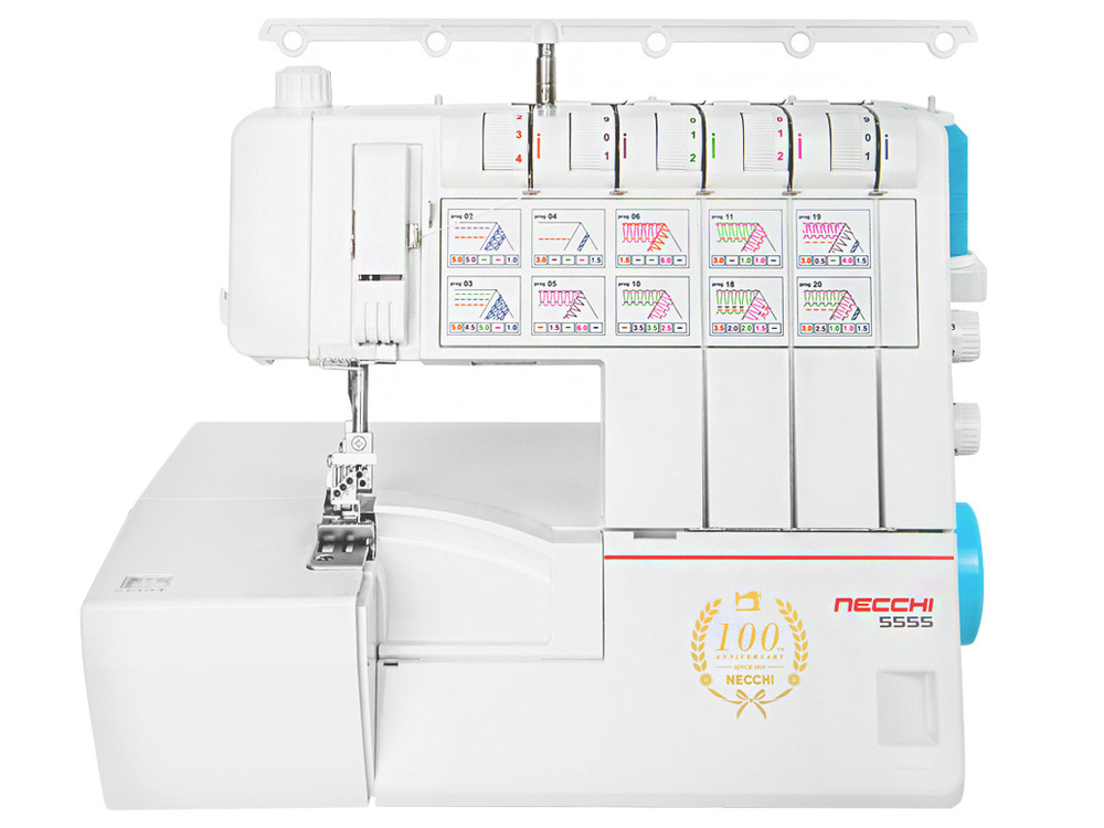 Necchi Оверлок 5555 2-х, 3-х, 4-х, 5 ниточный, оверлочный, плоскошовный 2х ниточный, 3х ниточный, операций #1