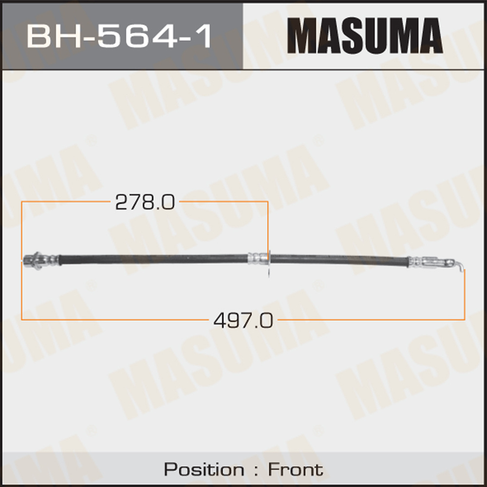 Masuma Трубки тормозные, арт. BH-564-1, 1 шт. #1