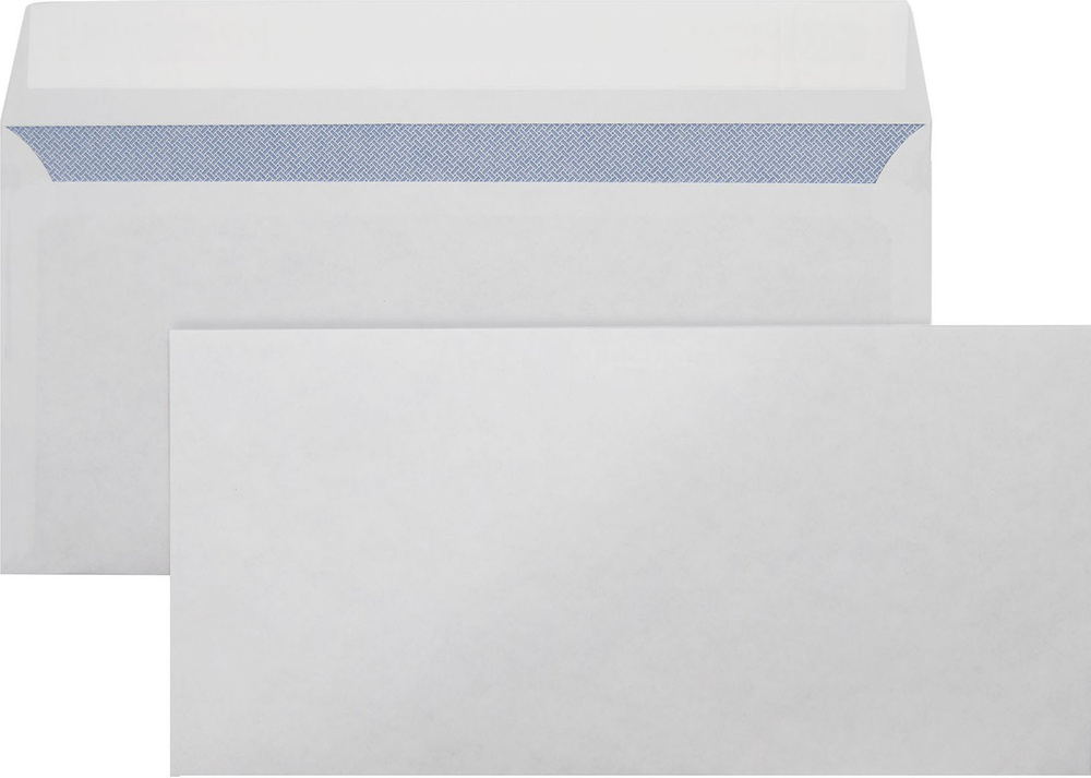 Конверт Buro Е65.10.50 E65 110x220мм без окна белый силиконовая лента бумага 80г/м2 (pack:50pcs)  #1