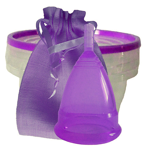 Менструальная чаша CupLee в контейнере для стерилизации / цвет сиреневый/ размер S  #1