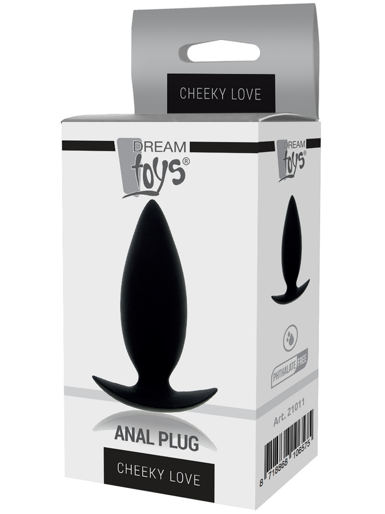 Dream Toys Анальная пробка CHEEKY LOVE ANAL PLUG SMALL BLACK, черный, 35  мм #1