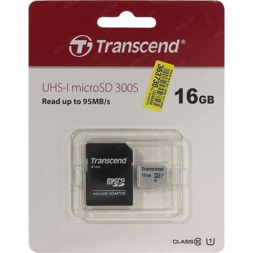 Transcend Карта памяти 300S 16 ГБ  (TS16GUSD300S-A) #1