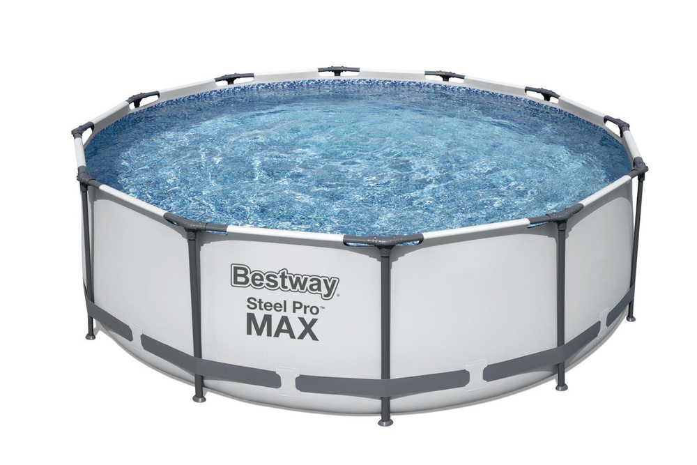 Каркасный бассейн Steel Pro Max 366х100см, 9150л, фил.-насос 2006л/ч, лестница Bestway  #1