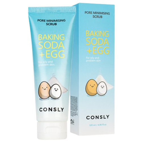 Consly Скраб для лица с содой и яичным белком - Baking soda & egg pore, 120 мл  #1