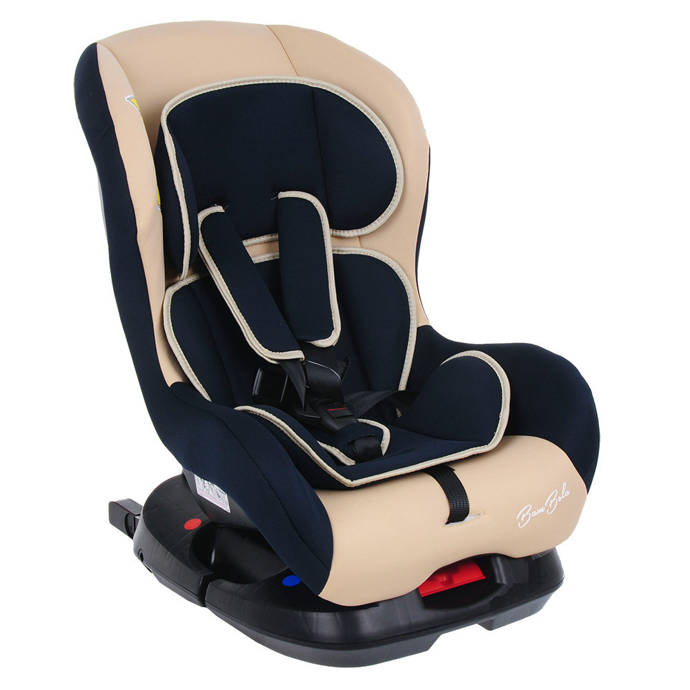 Детское автокресло группы 0-1 (0-18кг) Bambola Bambino Isofix темно-синий/бежевый, регулировка наклона #1