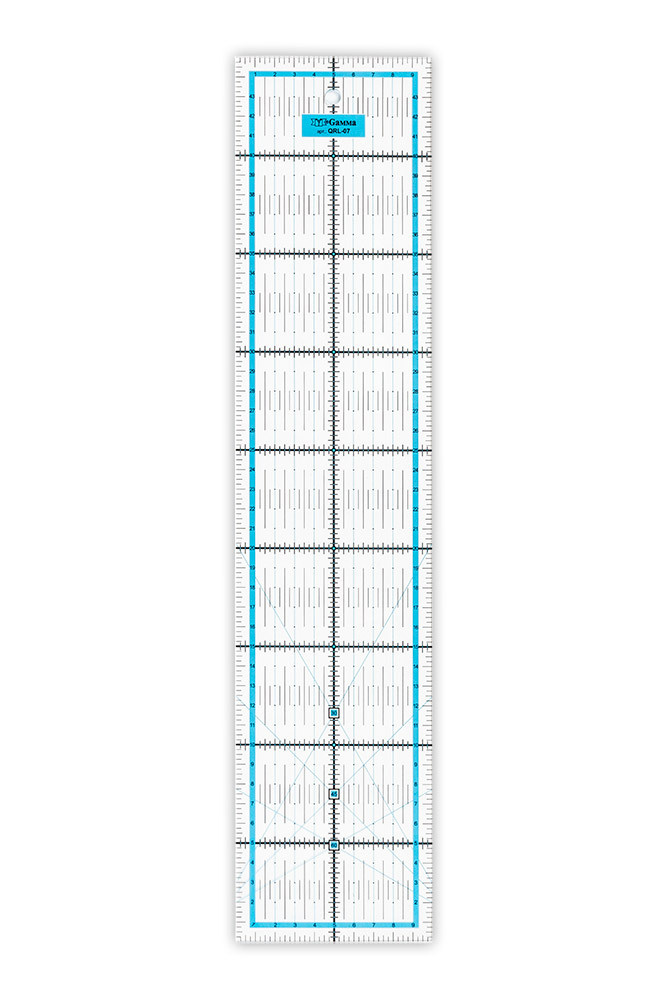 VQRL-07 Линейка для пэчворка прозрачная 10 х 45 см #1