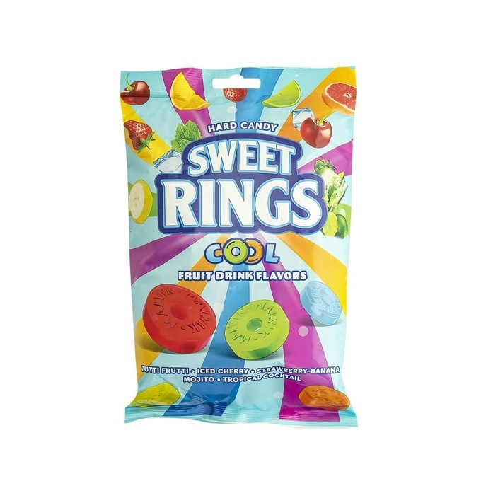 Карамель леденцовая "SWEET RINGS" COOL 400гр #1