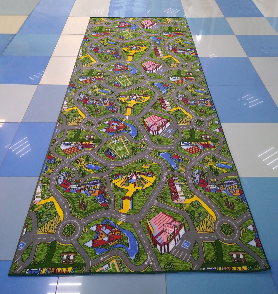 Витебские ковры Коврик для детской, Искусственный войлок, Полиамид, разноцветный, 1.5 x 3.5 м  #1