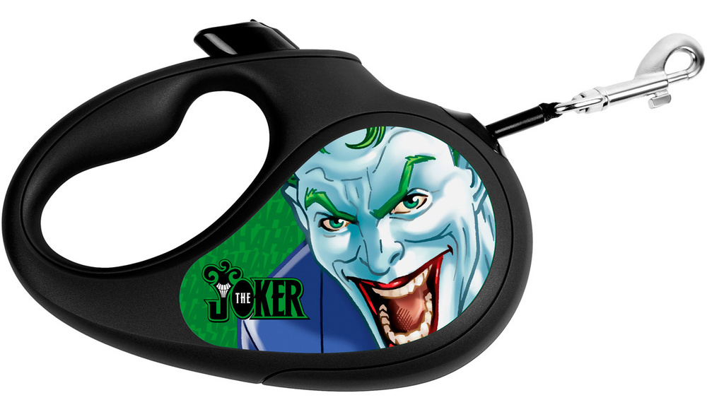 Рулетка COLLAR WAUDOG R-LEASH Джокер Зеленый ременной поводок-рулетка для животных 5 м размер L черная #1