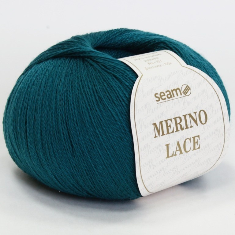 Пряжа Merino LACE цвет 15, 2шт*(700м/50г), 100% мериносовая шерсть #1