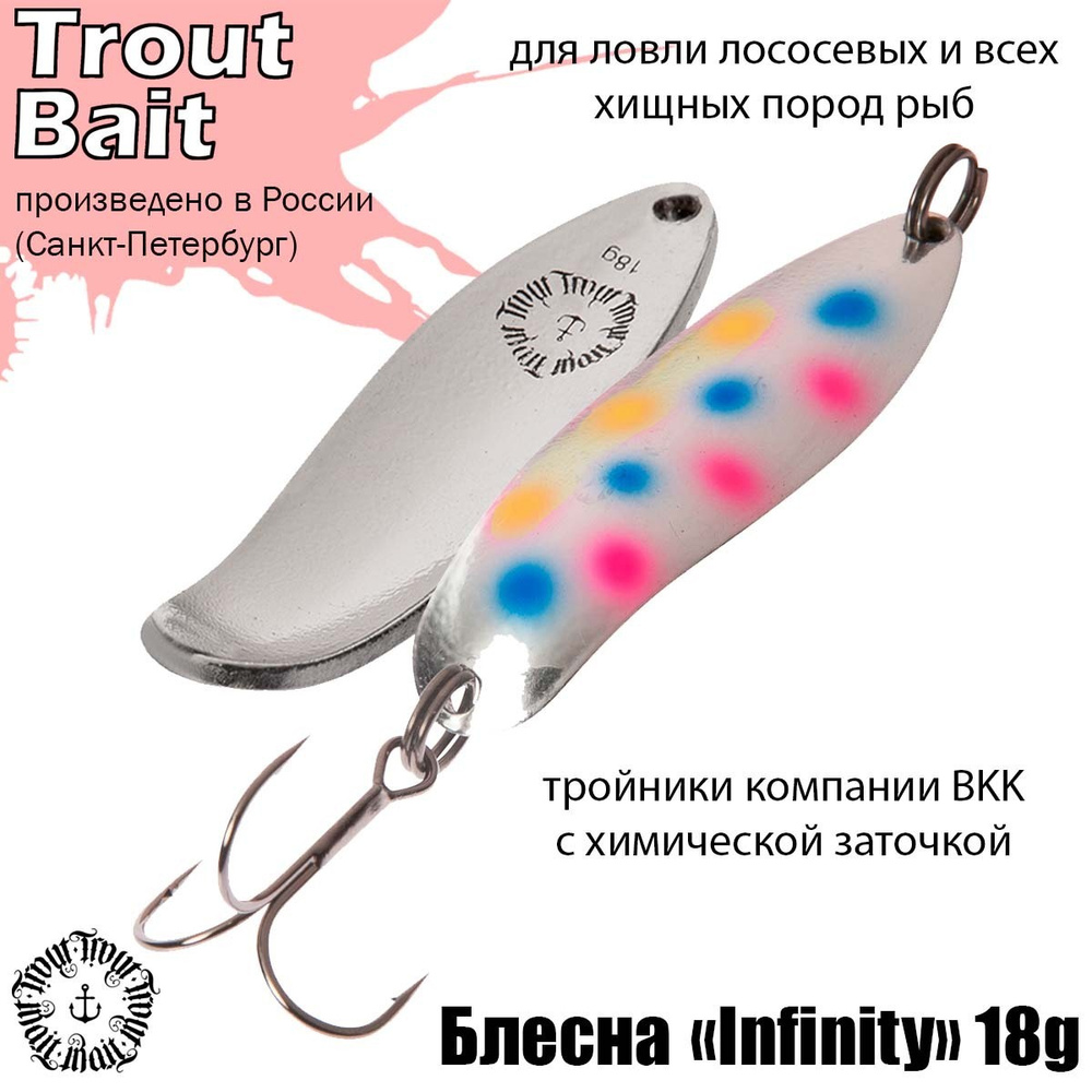 Блесна для рыбалки колеблющаяся , колебалка Infinity ( Японский Angler'z System Bux ) 18 g цвет 732 на #1