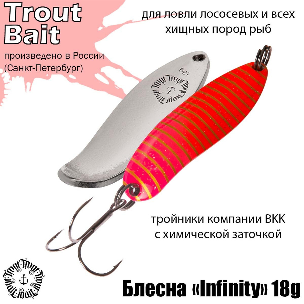 Блесна для рыбалки колеблющаяся , колебалка Infinity ( Японский Angler'z System Bux ) 18 g цвет 795 на #1