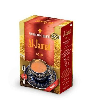 Пакистанский чай AL-Jannat GOLD черный чай с пшеном 250 гр #1