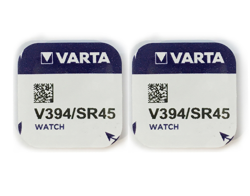 Батарейка 394 VARTA (SR45/ SR936SW/ LR936/ AG9), тип оксид-серебряный, 1.55V, 2 батарейки  #1
