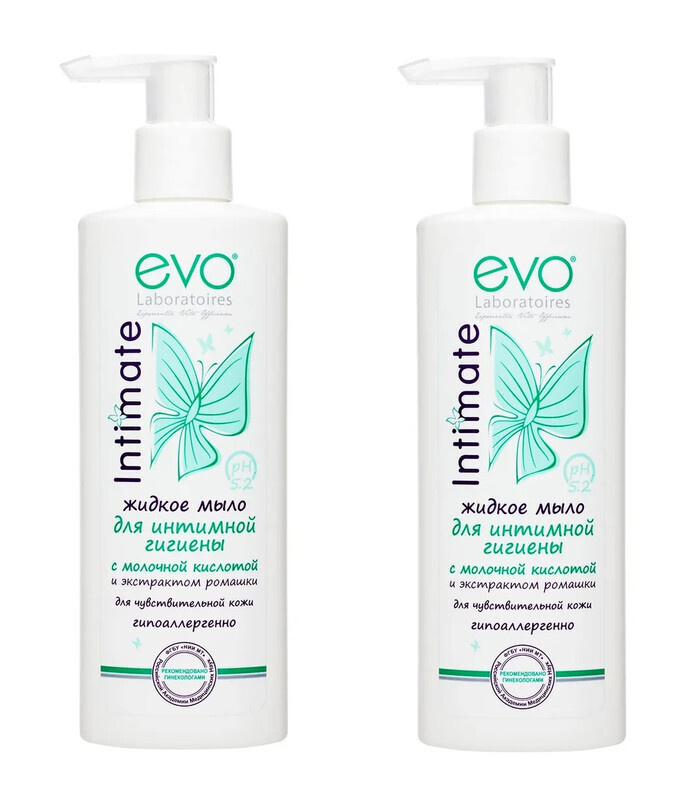 EVO Intimate Жидкое мыло для интимной гигиены для чувствительной кожи с молочной кислотой и экстрактом #1